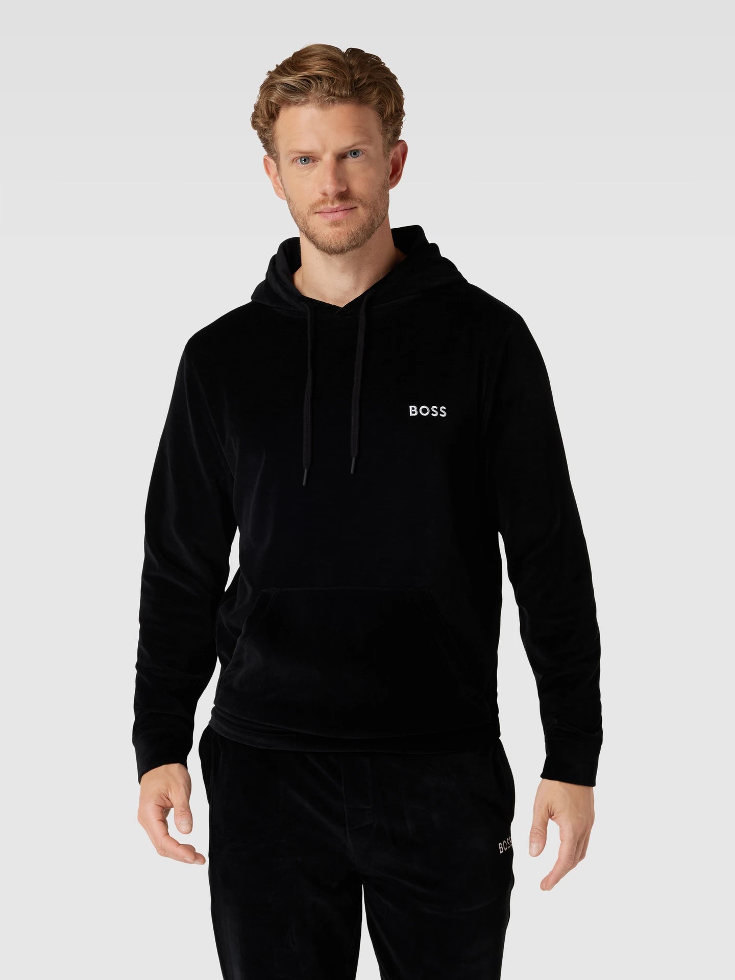 Black hugo boss tracksuit discount