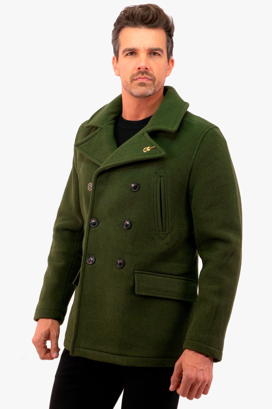 Manteau Lainage Scotch Soda de couleur Vert