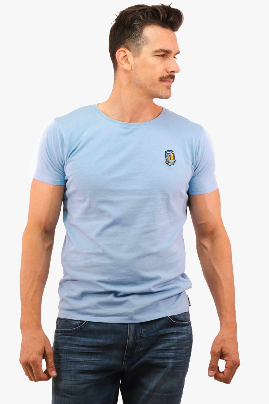 T-Shirt Pullin de couleur Bleu