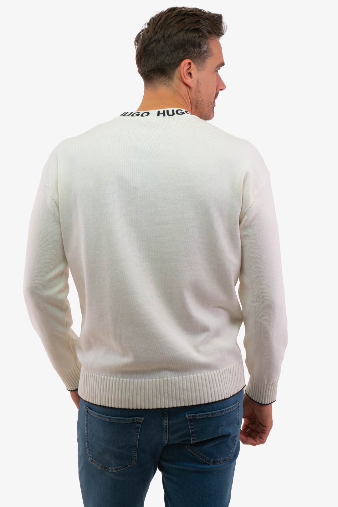 Shop Option Hugo Boss Sweater in Off White color Hugo 50474813 118 v2 Boutique Option