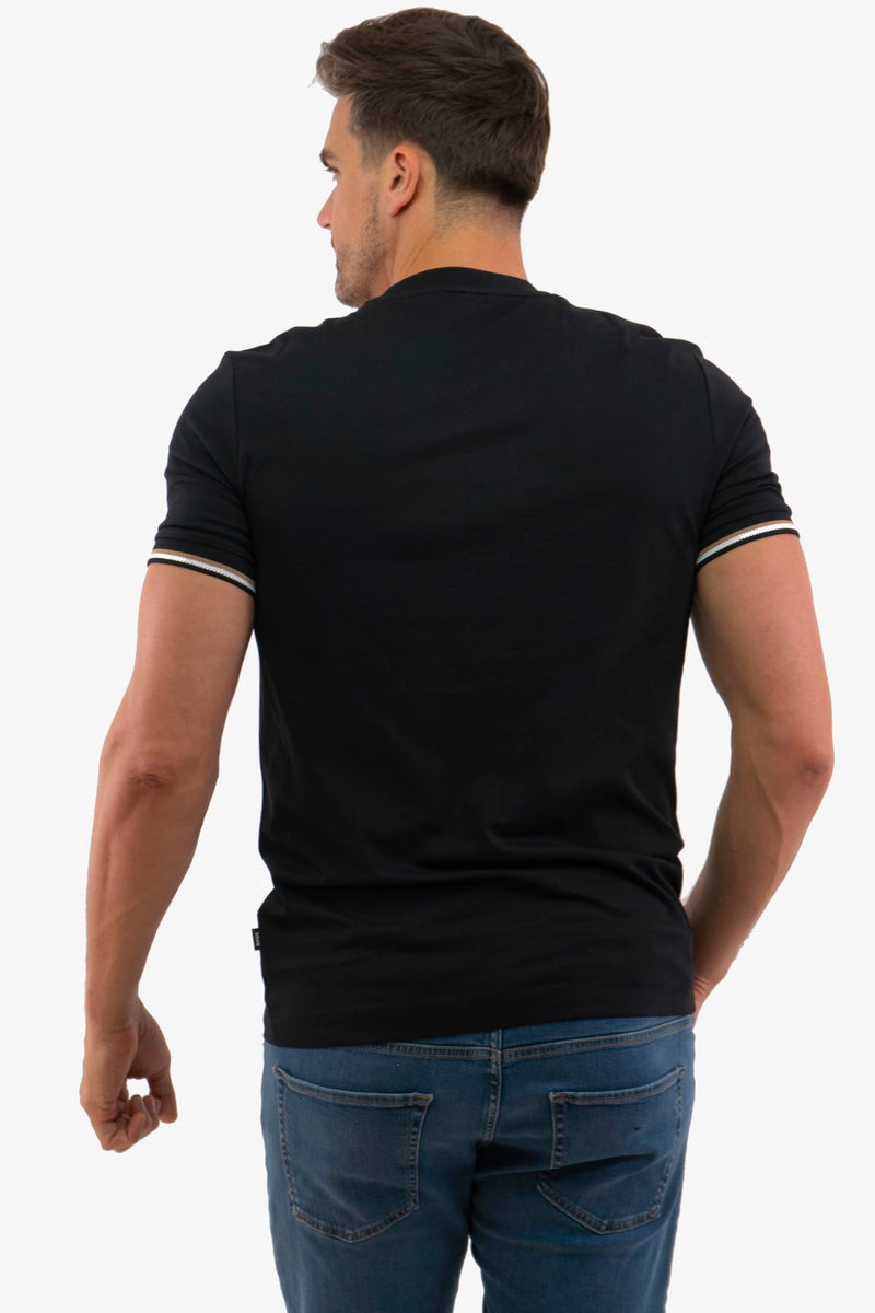 BOSS - T-shirt Diragolino 212 blanc avec étiquette logo rouge