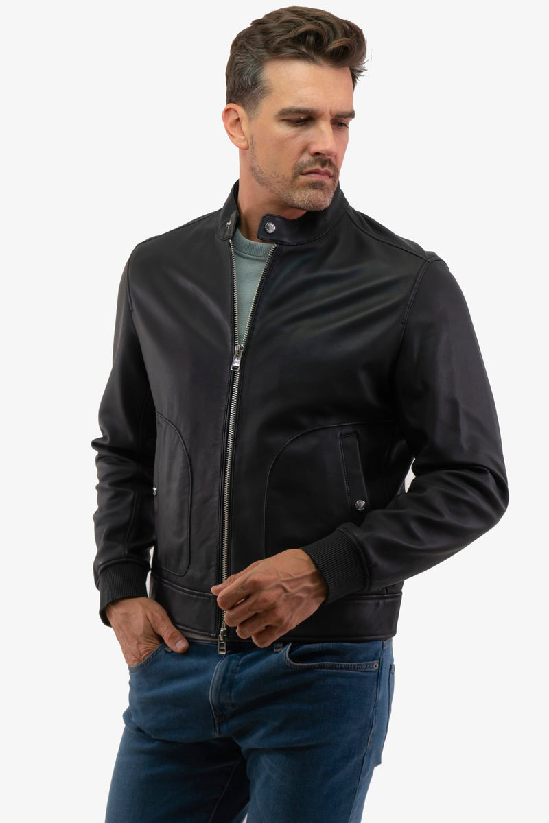 Boutique OptionManteau En Cuir Hugo Boss de couleur Noir(Boss50494120