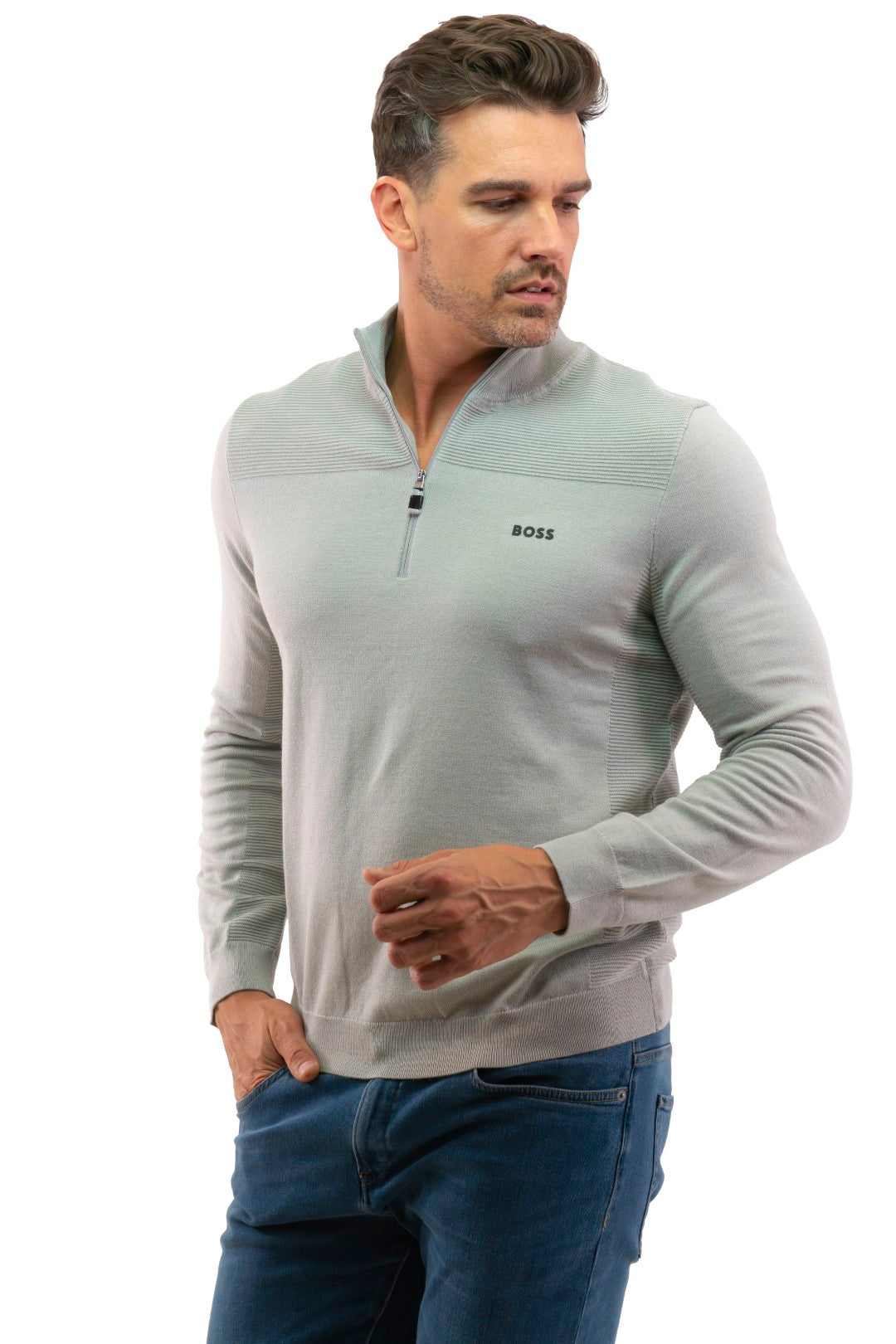 Gray Hugo Boss sweater