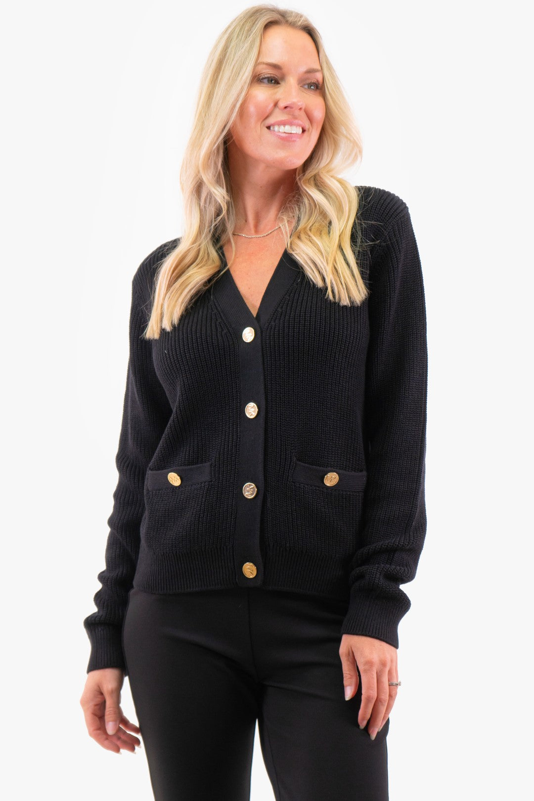 Shop Option Michael Kors Cardigan in Black color Kors Mf3600C7Wb 001 v2 Boutique Option