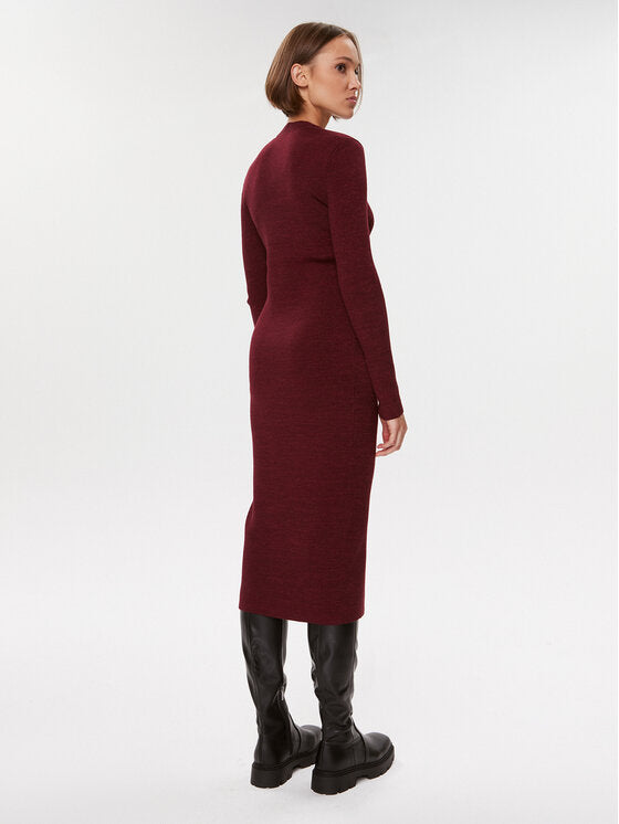 Boutique Option-Hugo Boss dress in Plum color (Boss-50493826-643)-v2 M / White