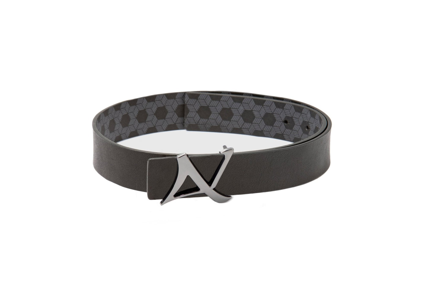 CEINTURE RÉVERSIBLE | SHELBY GUNMETAL, black - AU NOIR