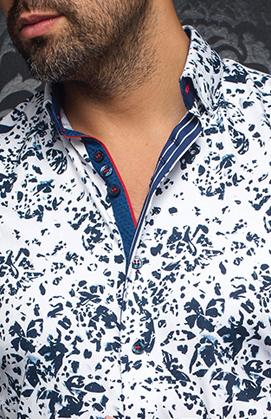 Chemise | KHARMA nuovo, white / navy - AU NOIR