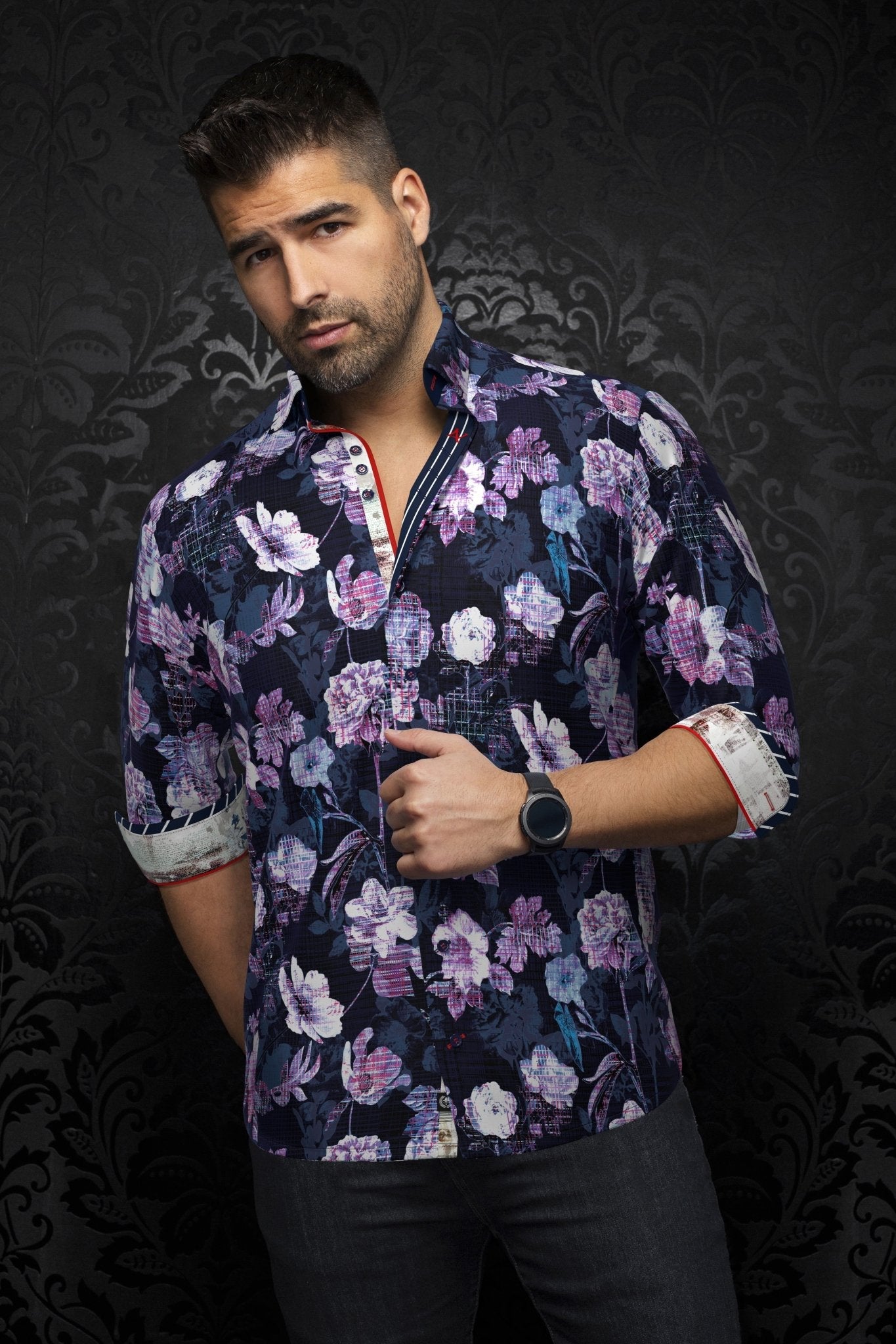 CHEMISE | PEYLON, Purple - AU NOIR