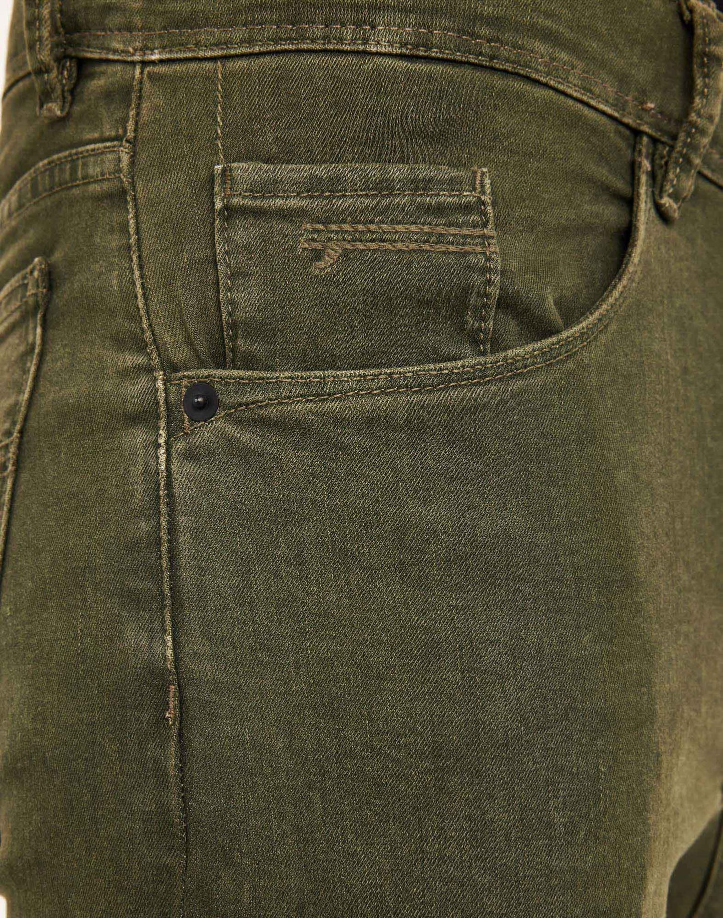 Jeans Pullin de couleur Vert