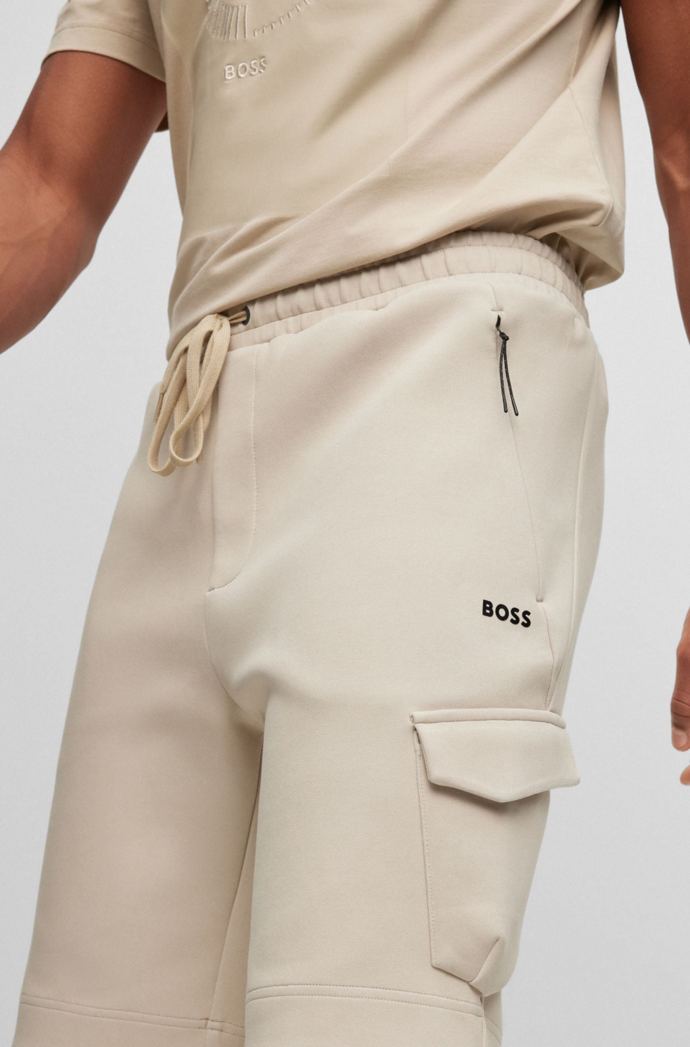 Hugo boss khaki shorts clearance