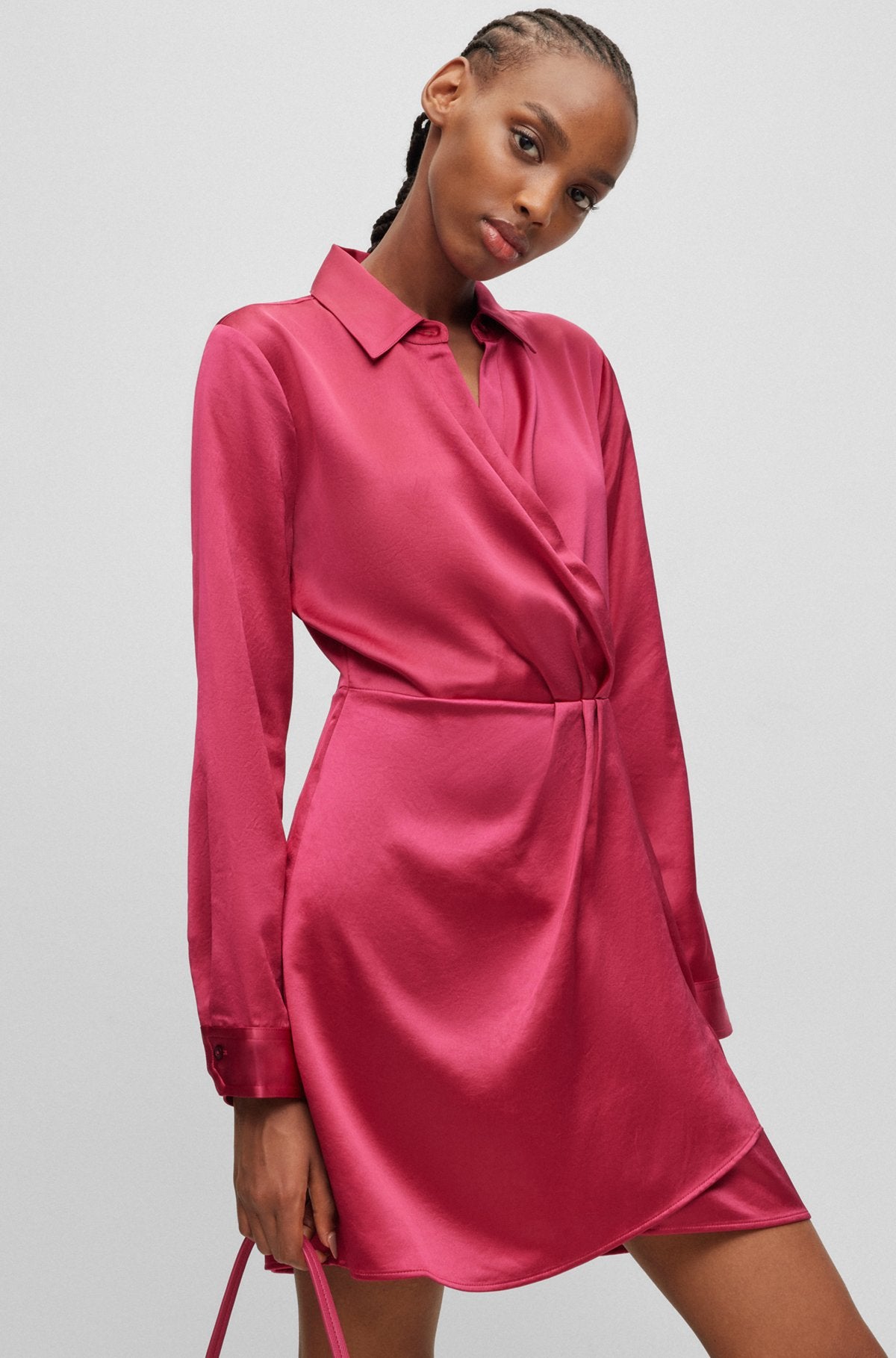 boss dress pink BOSS - Fitted Waist dress - pink - Girl