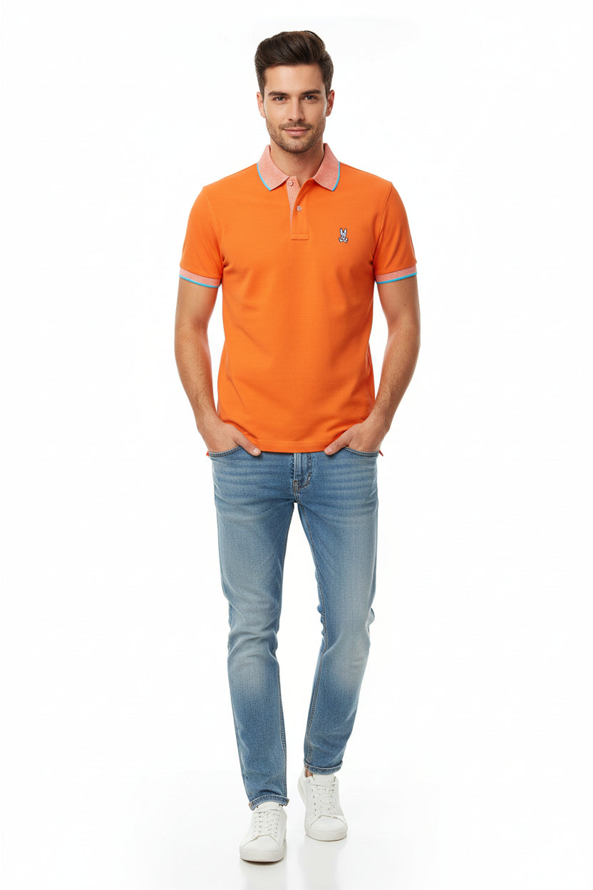 Psycho Bunny Polo in Orange – Boutique Option