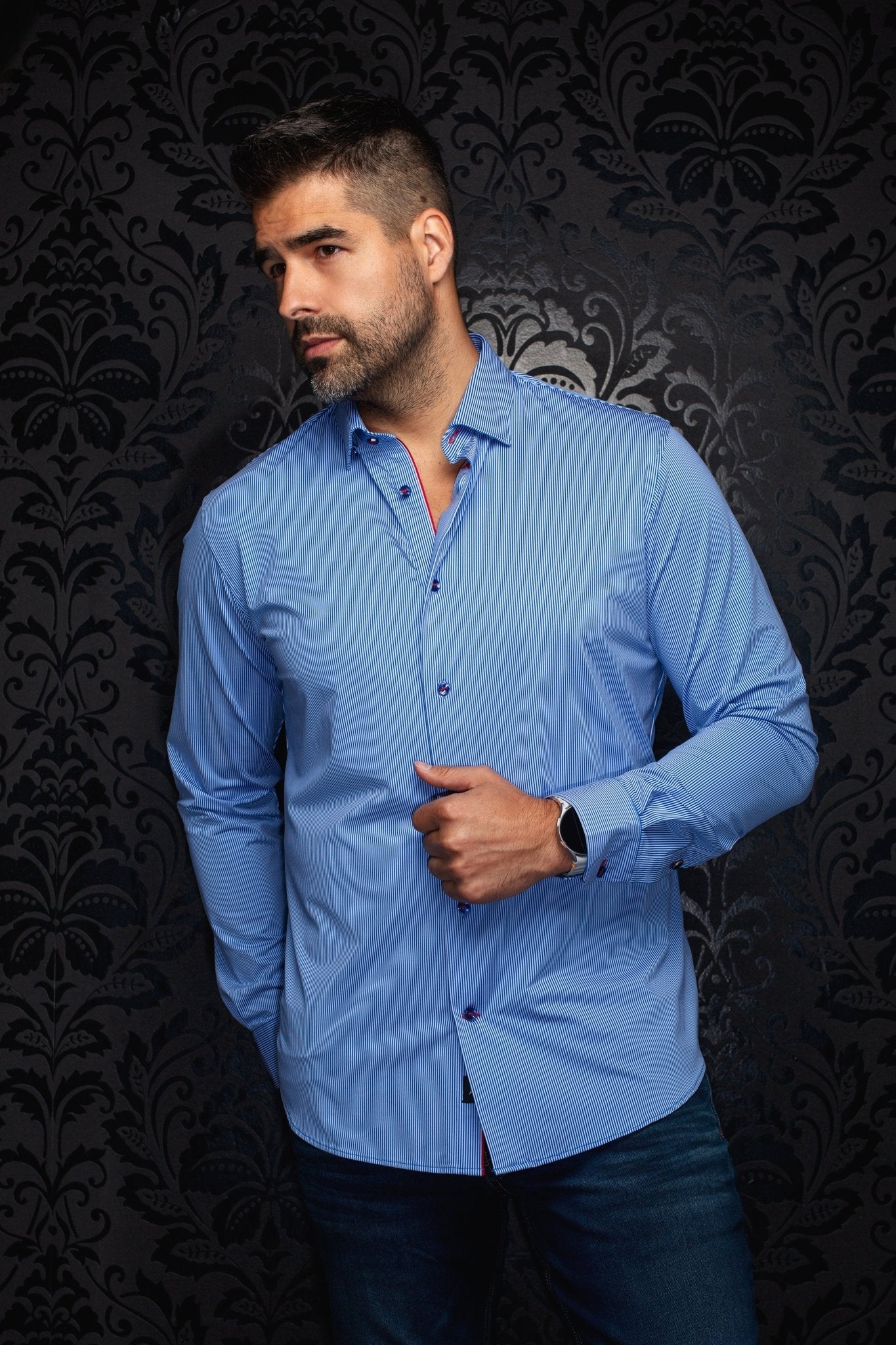 MANCHES LONGUES NYLON | VOLTA, Blue - AU NOIR