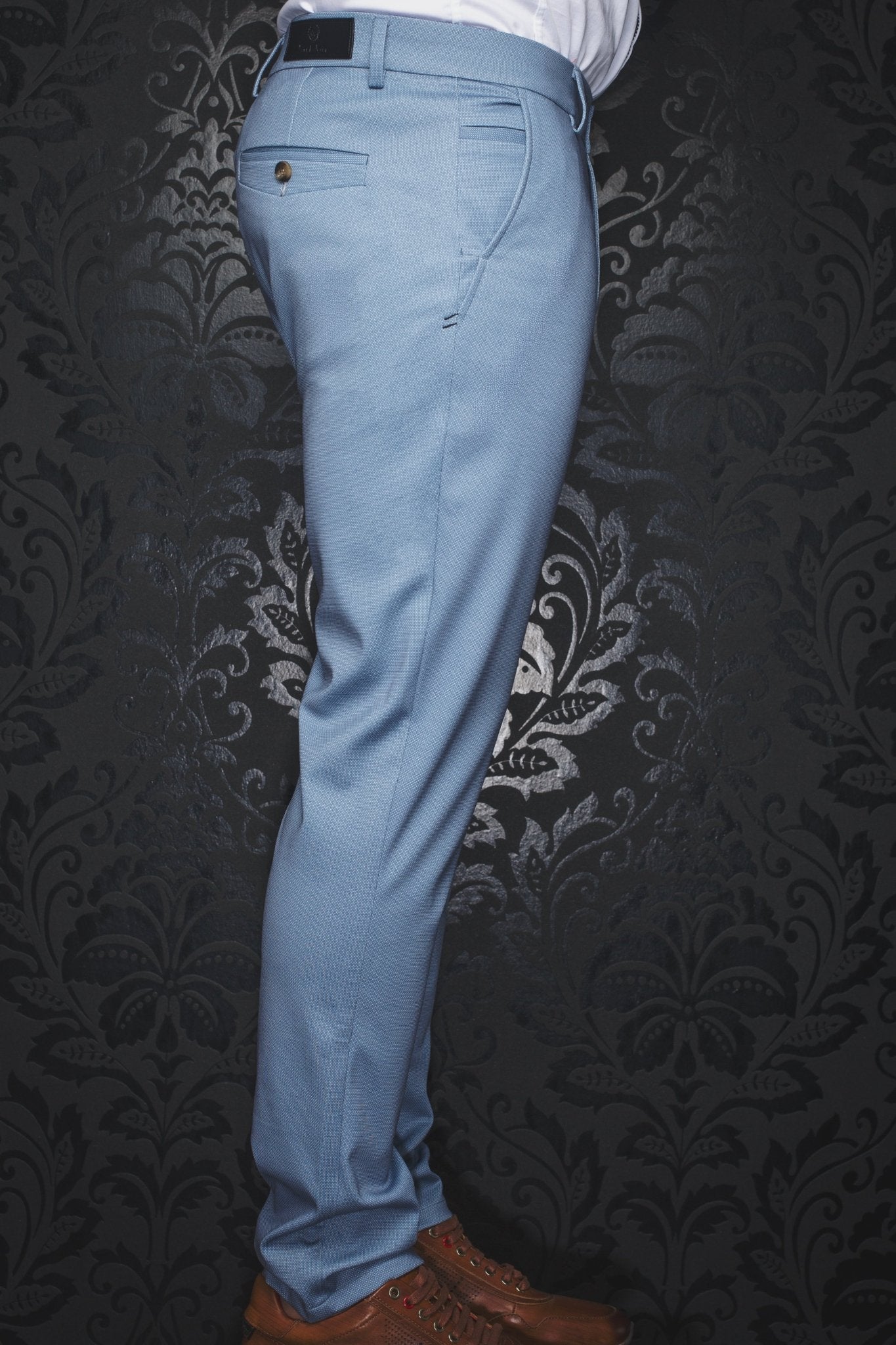 princess polly baby blue dress Smart Ways To Style Navy Blue Pants / Trousers /Fashionable Fellas main image 1