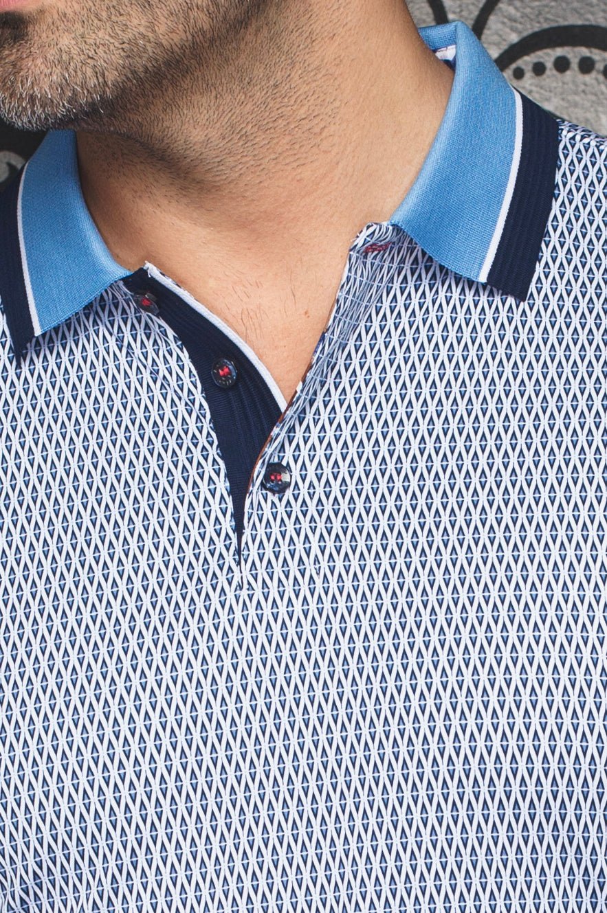 POLO | BENZ, White Navy - AU NOIR