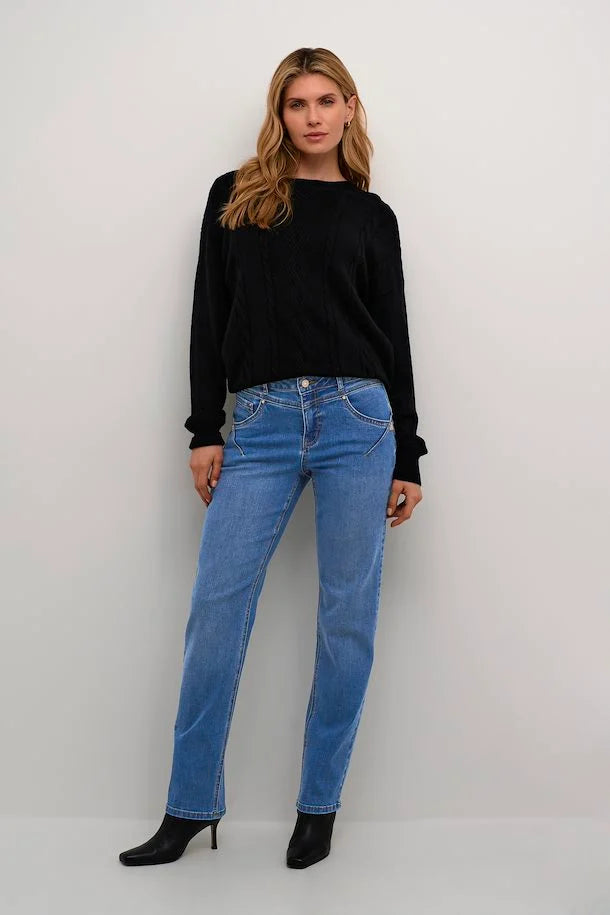 Jeans Cream de couleur Bleu Boutique Option