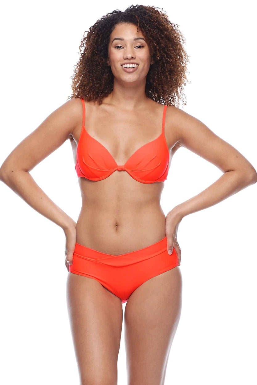 Haut Greta Body Glove De Couleur Corail Maillot