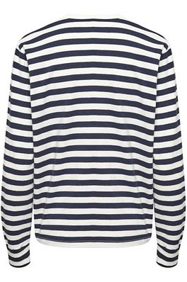 Chandail Rayé Kaffe De Couleur Marine/blanc Femme