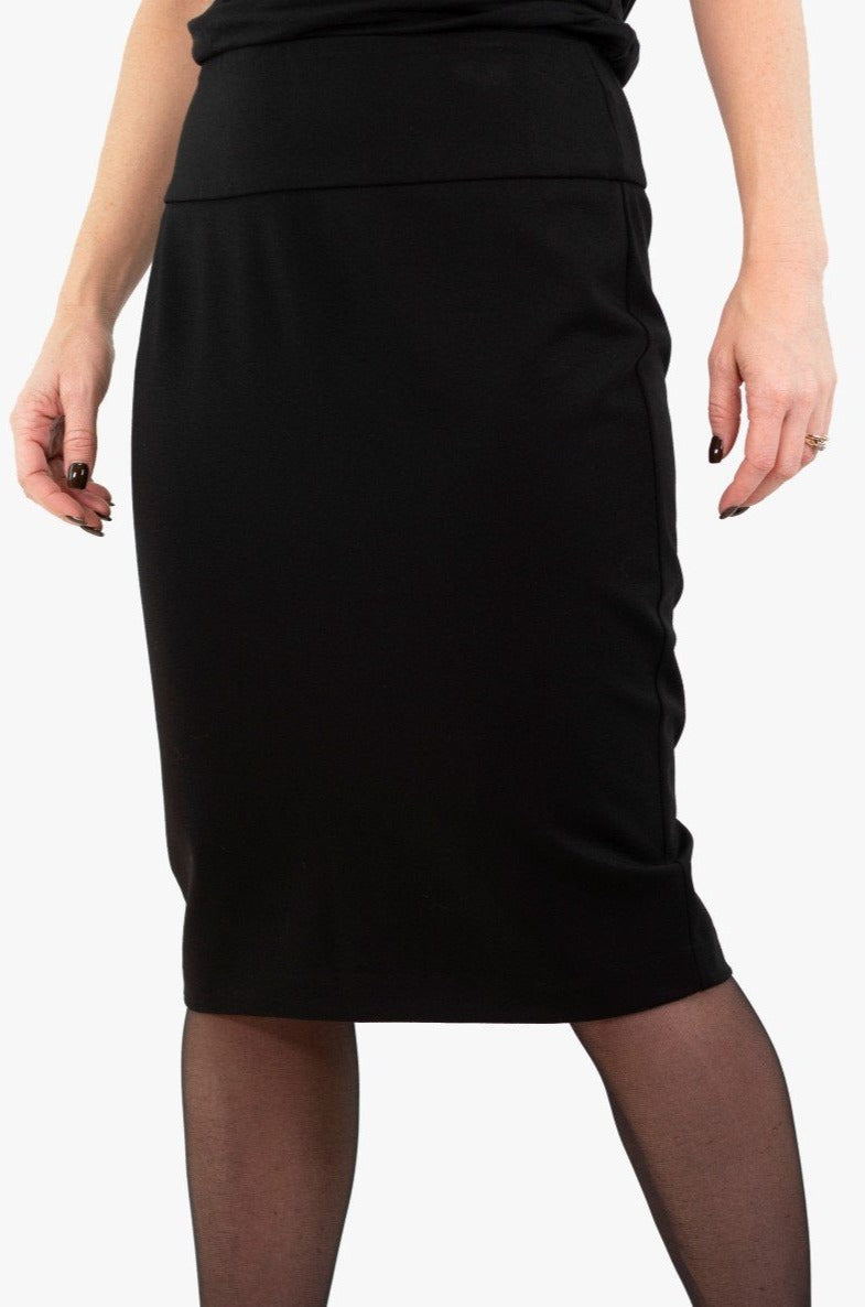 Jupe Noire Droite INC International Concepts Ornée De Soie - Taille 8, Neuve Avec étiquette