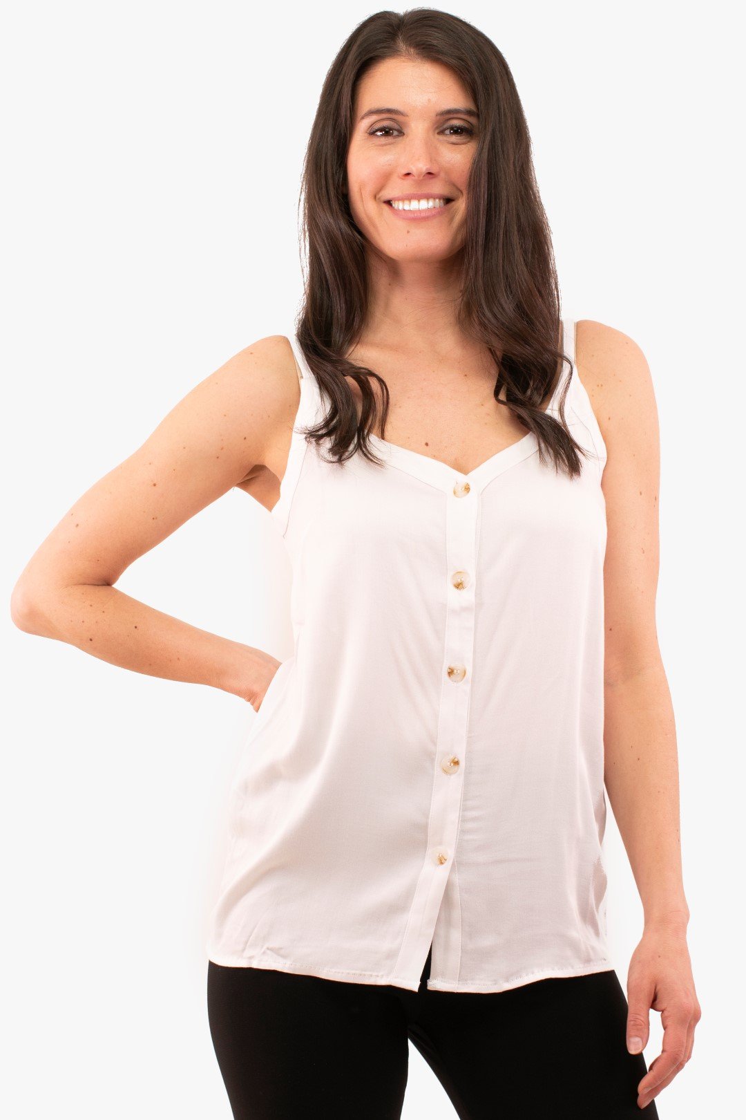 Camisole Tribal De Couleur Blanc Femme