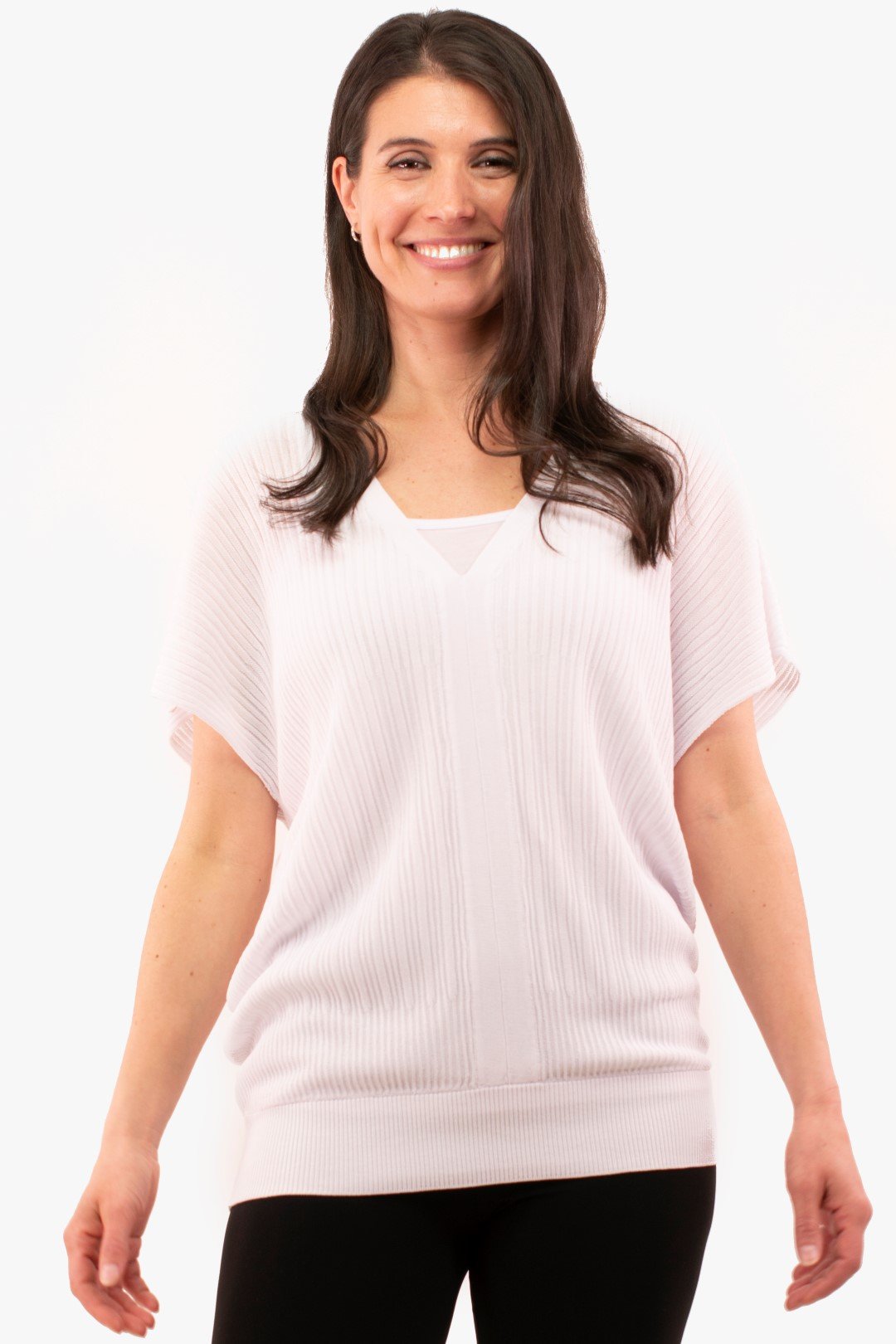 Chandail Yest De Couleur Blanc Femme