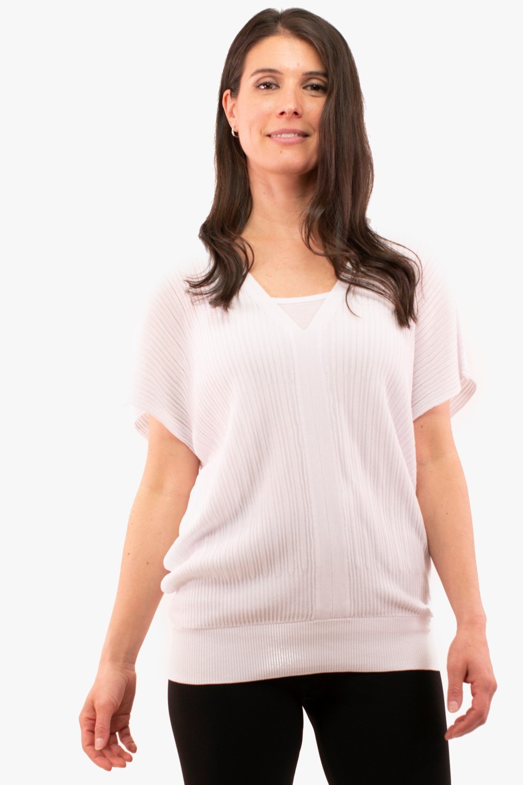 Chandail Yest De Couleur Blanc Femme