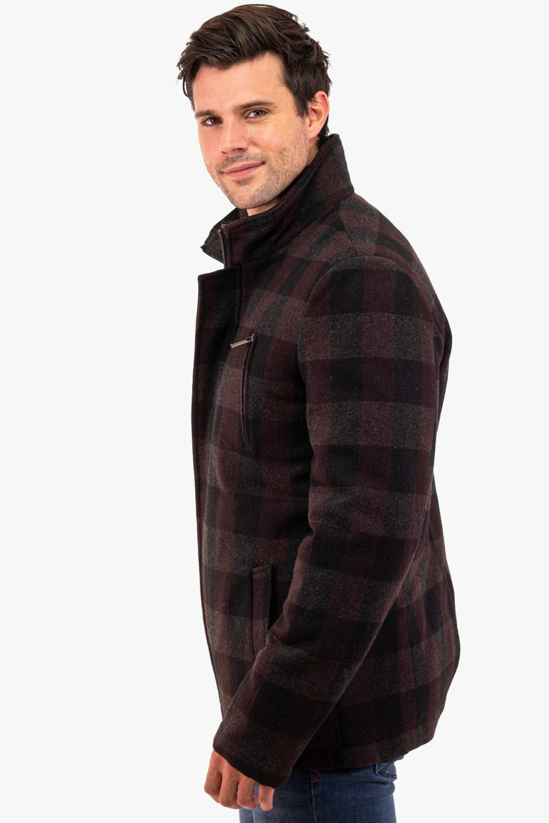 Veston Sport Soul Of London De Couleur Bourgogne Homme