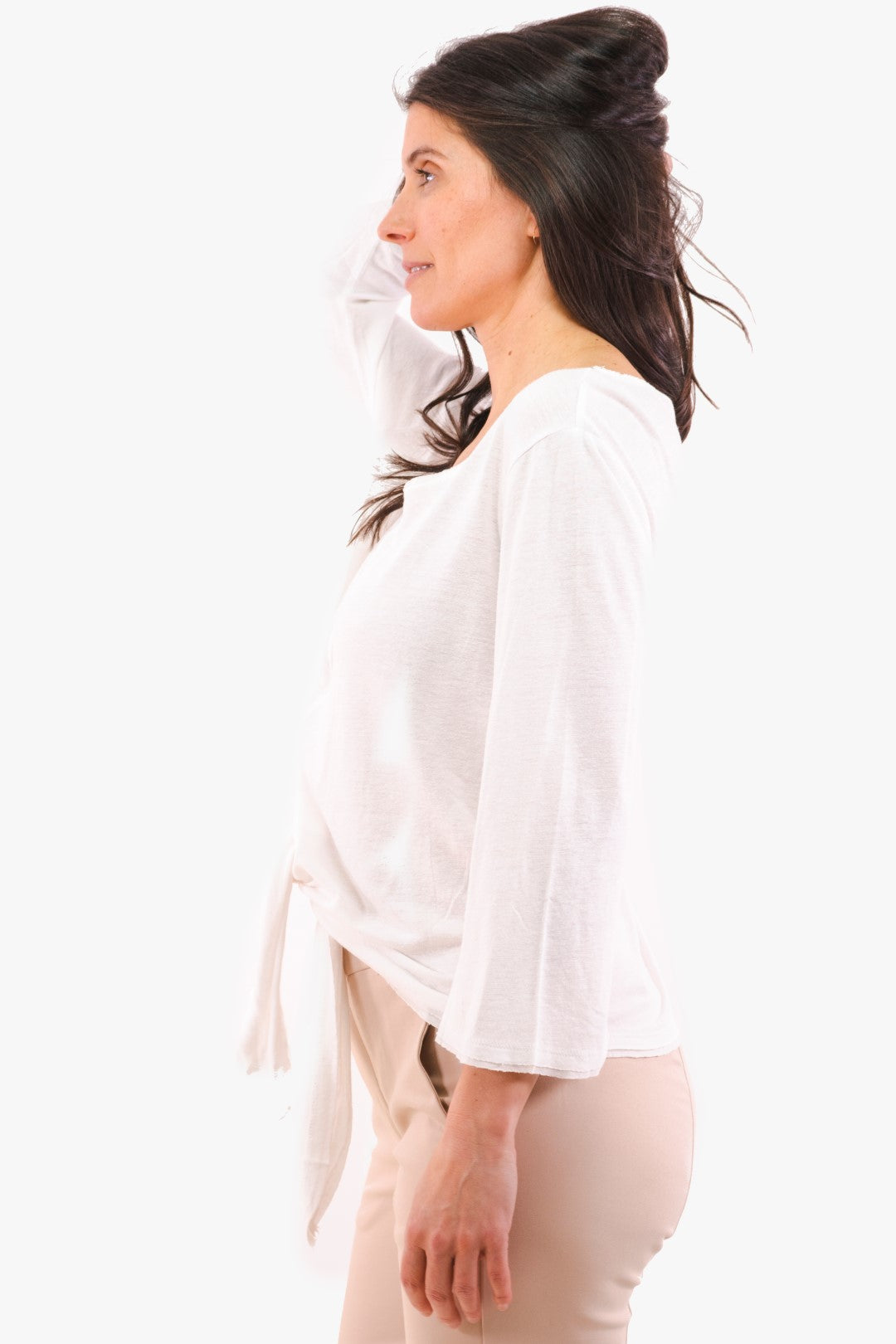 Haut Tribal De Couleur Blanc Femme