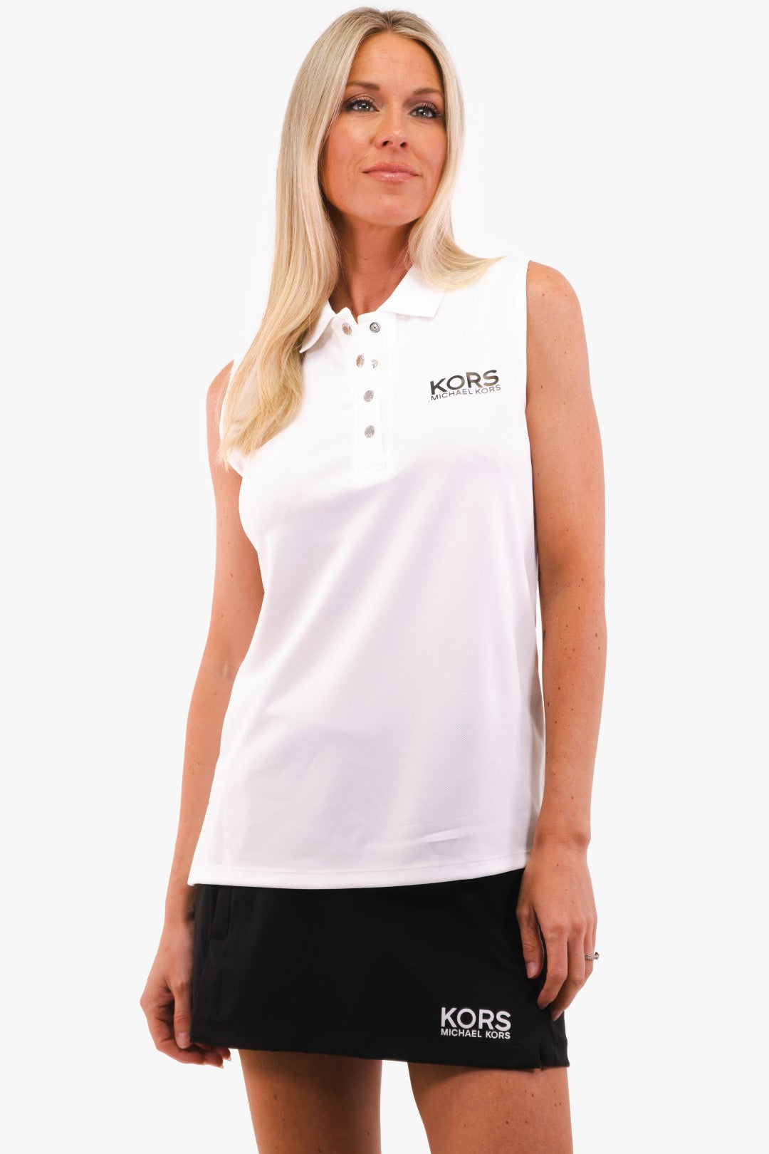 Michael kors polo womens white discount