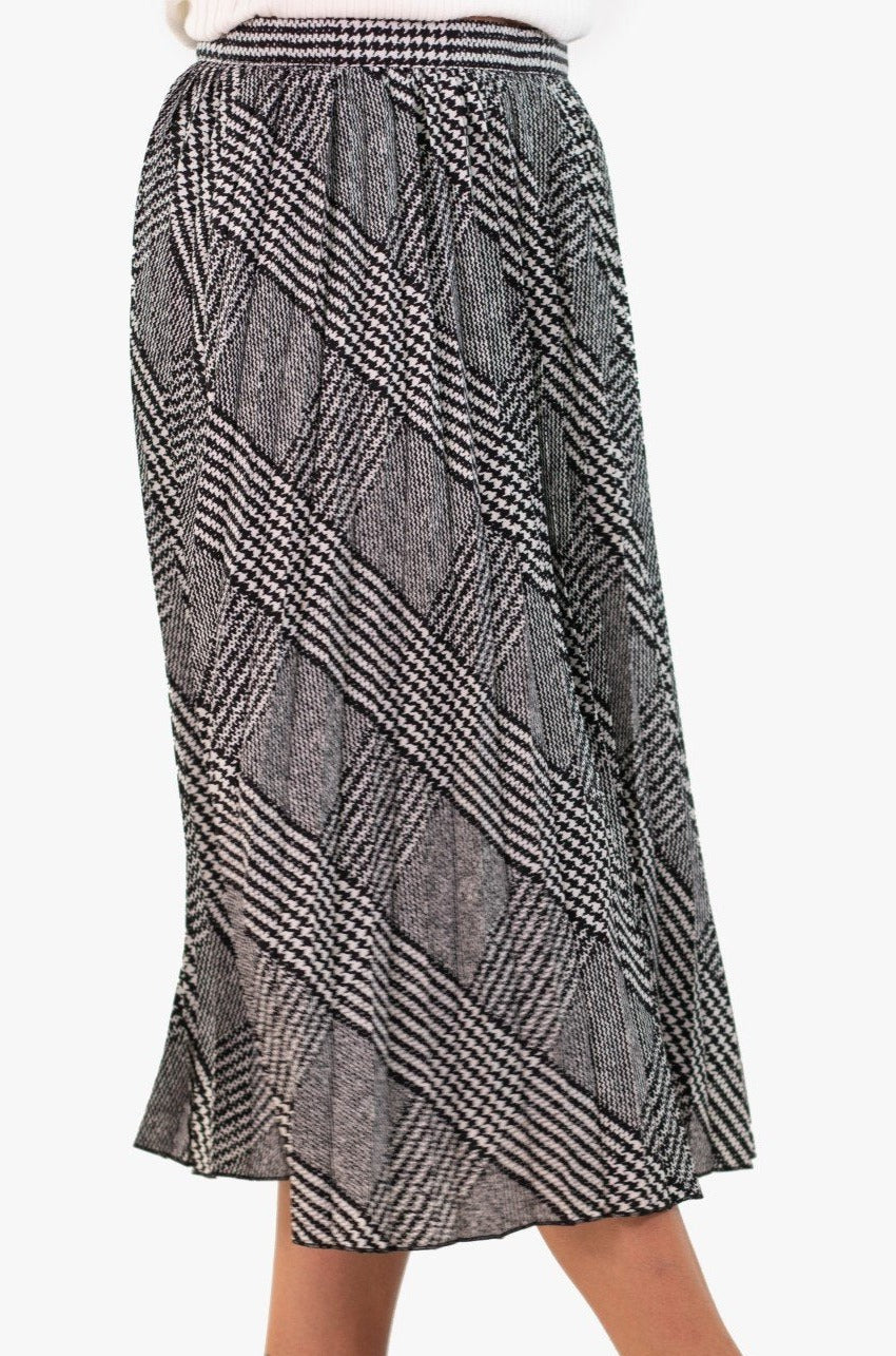 Jupe Yest De Couleur Noir/blanc (Yest-000291) Femme