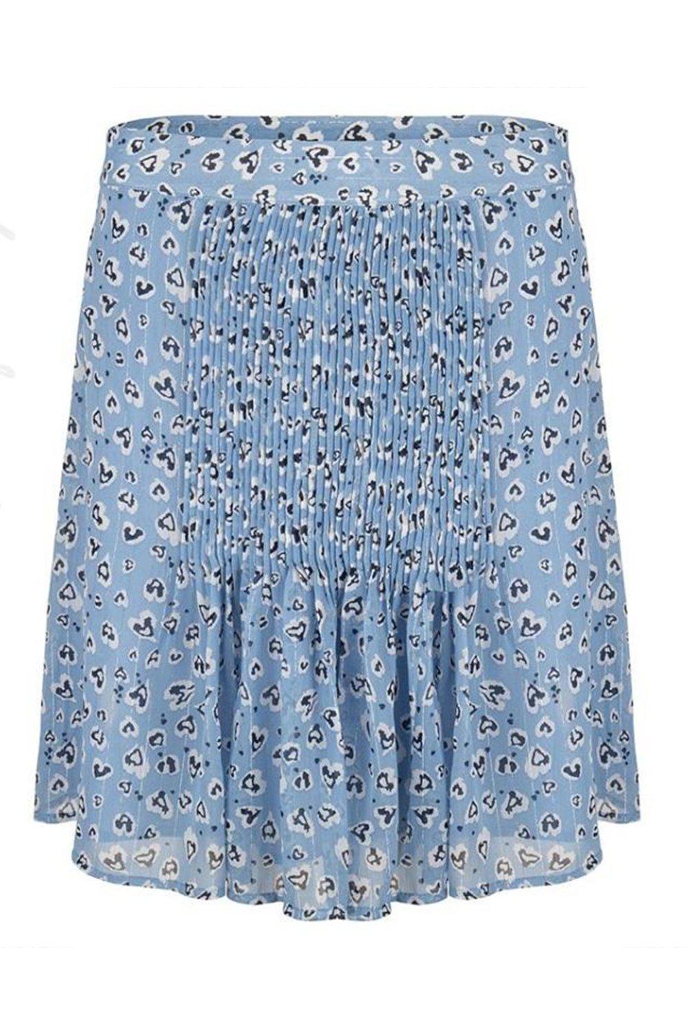 Jupe Imprimé Leopard Esqualo De Couleur Bleu (Esqu-Sp20-15021) Femme