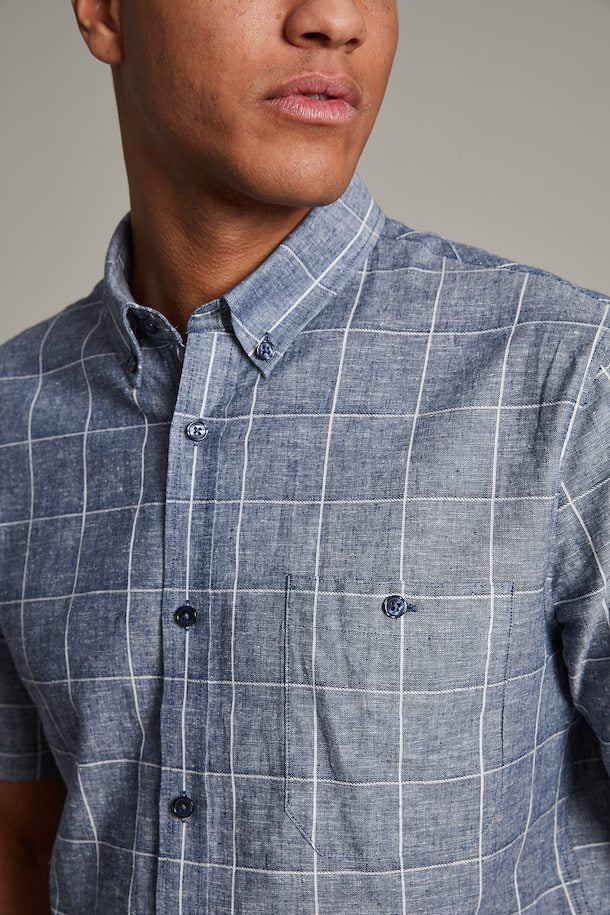 Chemise A Manches Courtes Matinique De Couleur Marine F. Homme