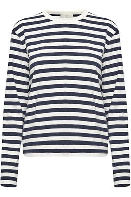 Chandail Rayé Kaffe De Couleur Marine/blanc Femme