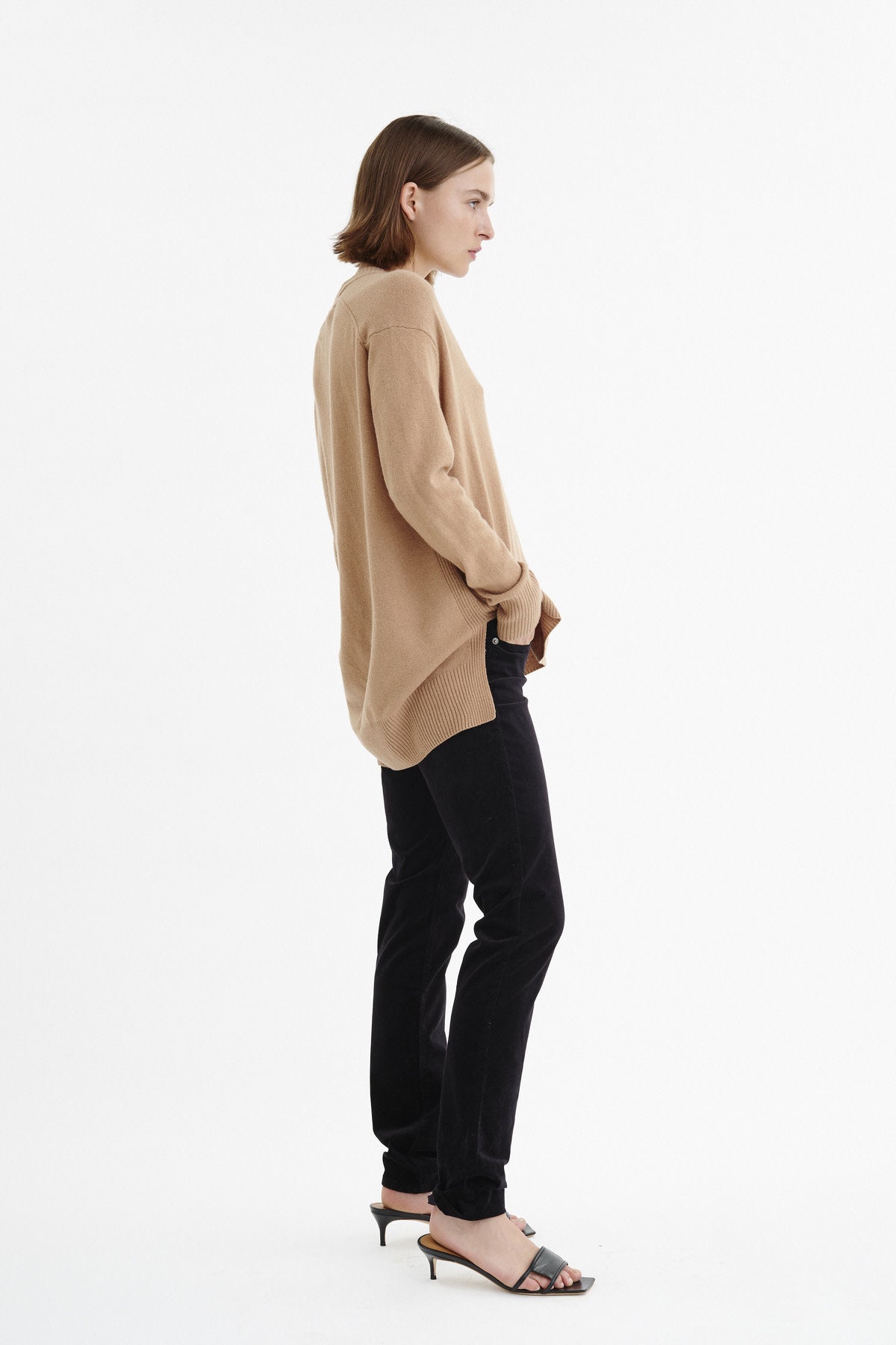 Jeans Tille Inwear De Couleur Noir Femme