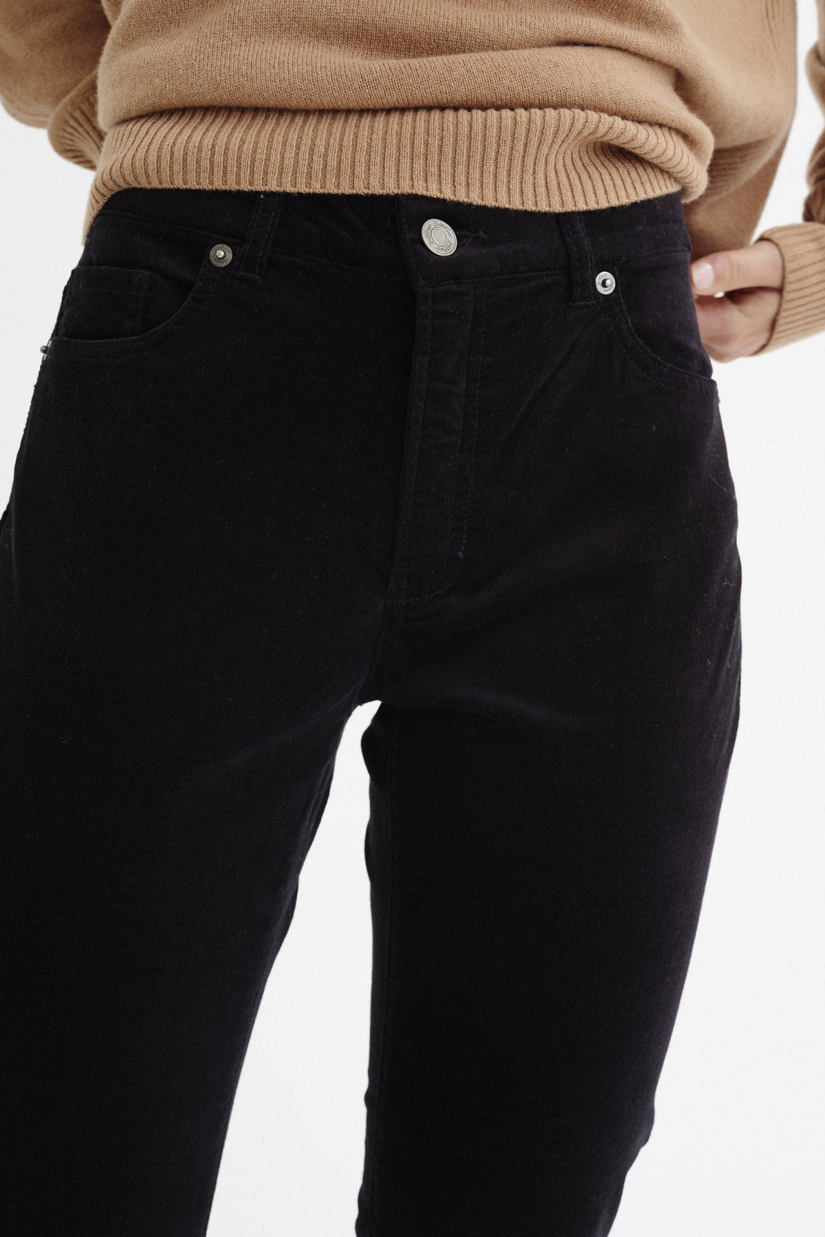 Jeans Tille Inwear De Couleur Noir Femme