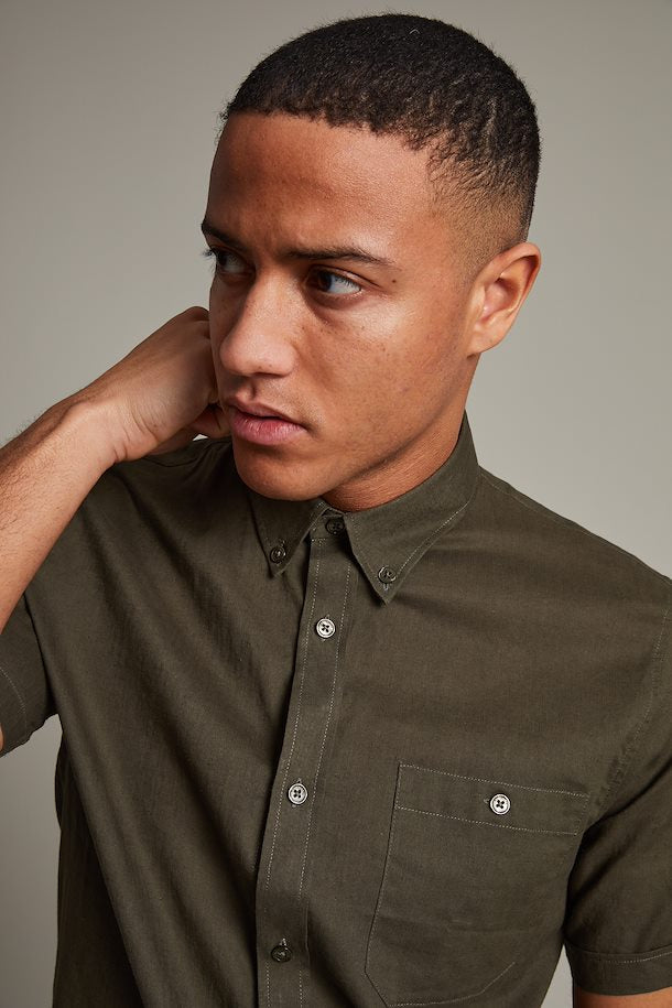 Chemise A Manche Courtes Matinique De Couleur Olive Homme