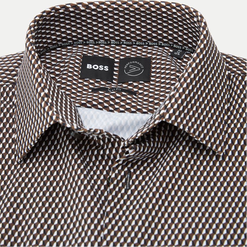Chemise Rayée écru HUGO BOSS Longueur Courte Taille L - Très Bon état Occasion Homme