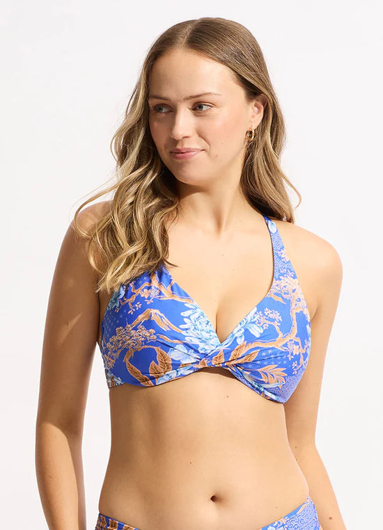 Haut F Seafolly de couleur Azure