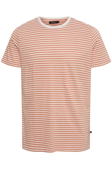 T-Shirt Rayé Matinique de couleur Corail