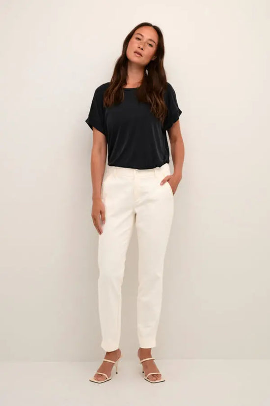 Pantalon Culture de couleur Blanc Casse