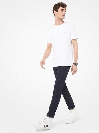 T-Shirt Col Rond Michael Kors de couleur Blanc