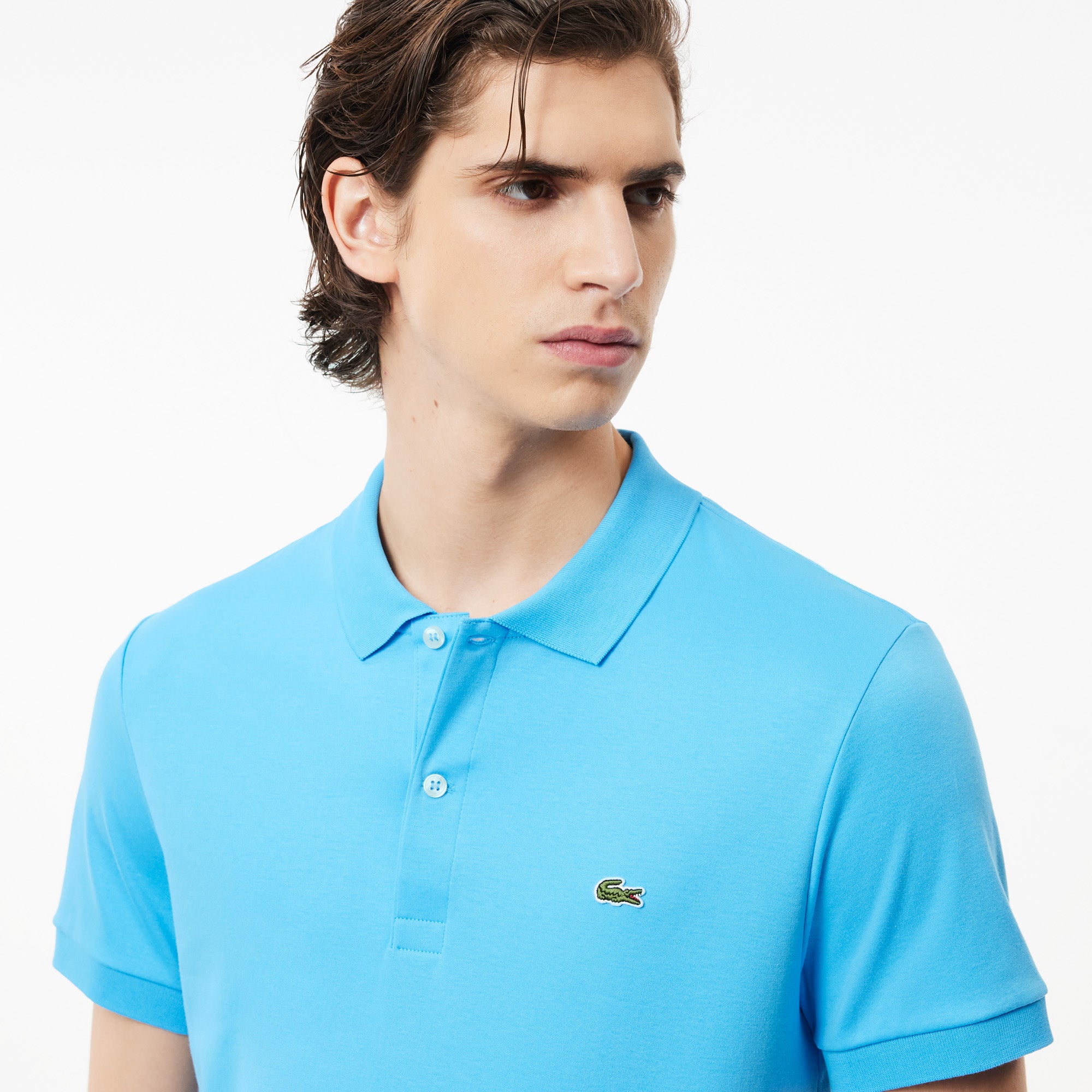 Polo Lacoste de couleur Bleu Boutique Option
