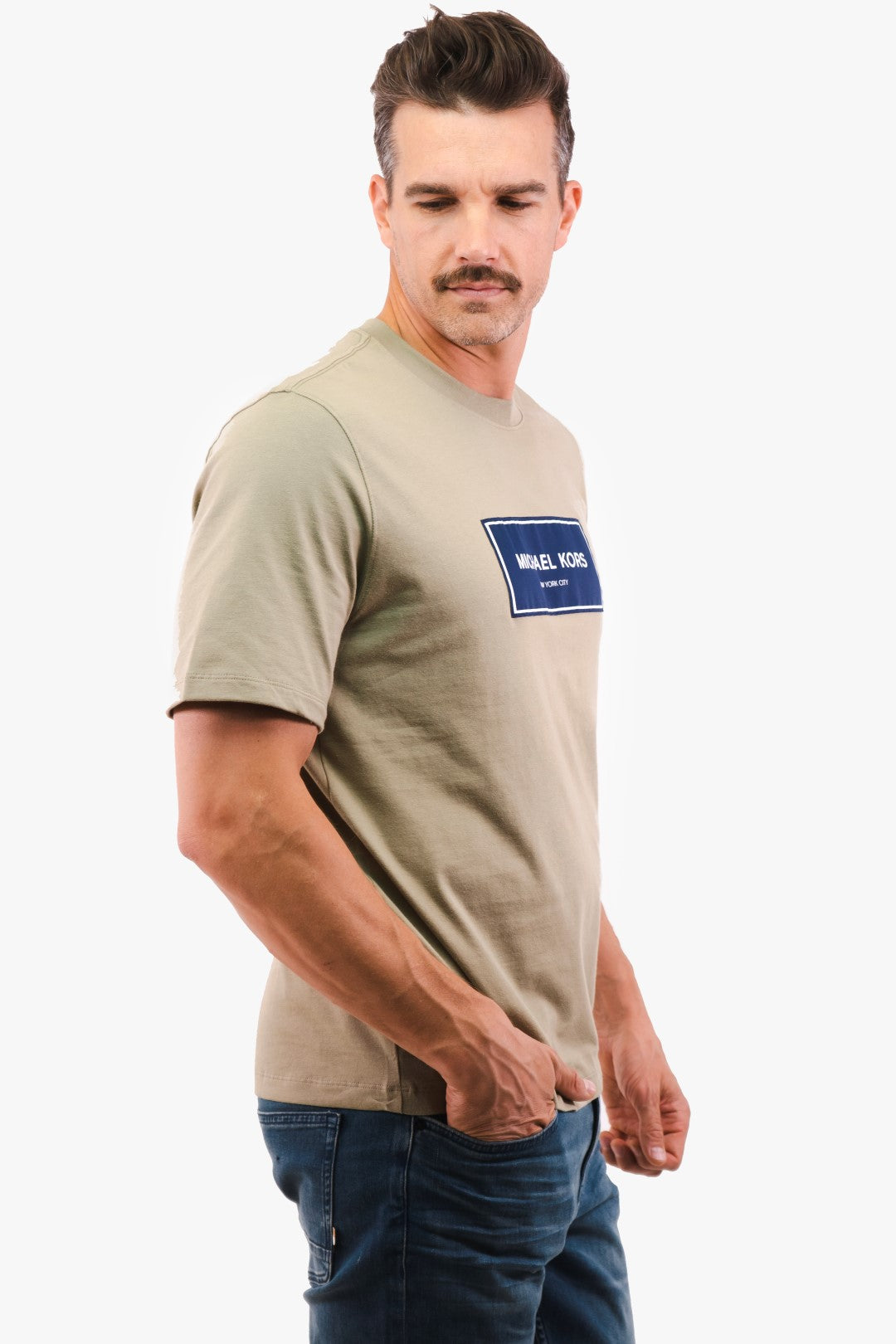T-Shirt Logo Michael Kors de couleur Sauge