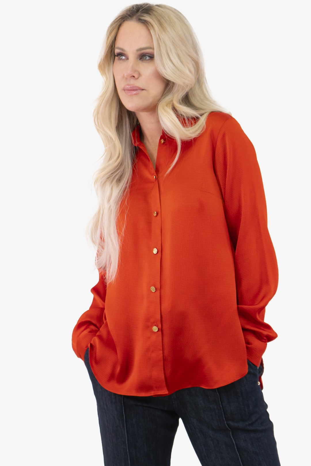 Blouse Michael Kors de couleur Orange