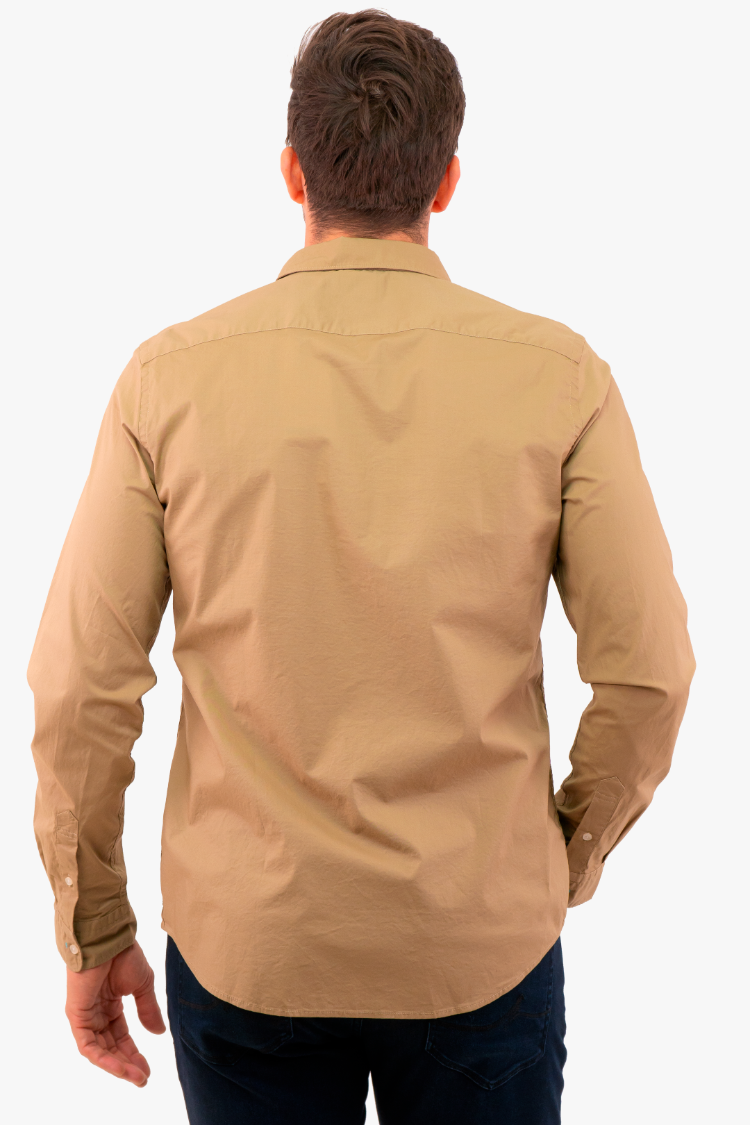 Chemise Poplin Scotch&Soda de couleur Taupe