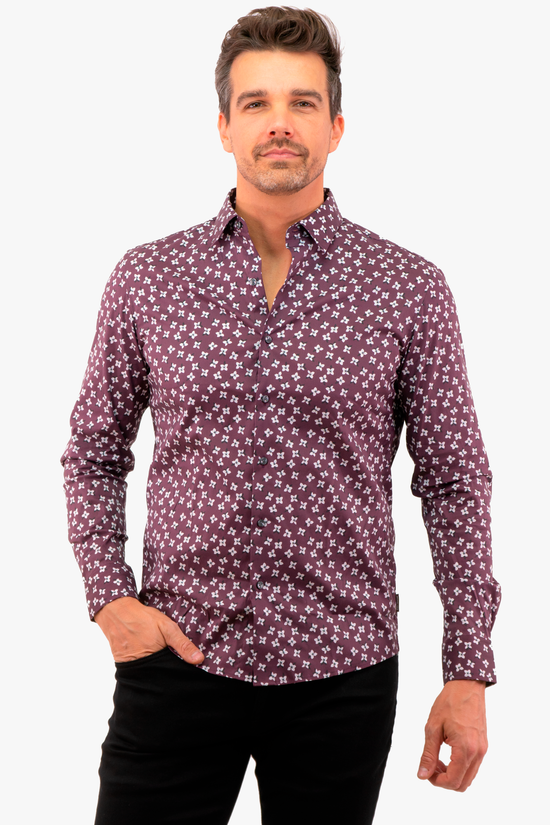 Chemise Michael Kors de couleur Bordeaux