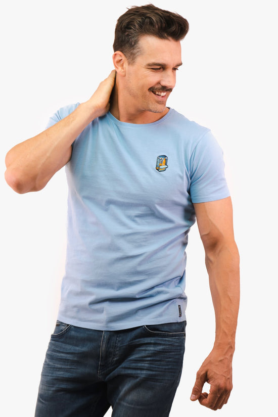 T-Shirt Pullin de couleur Bleu