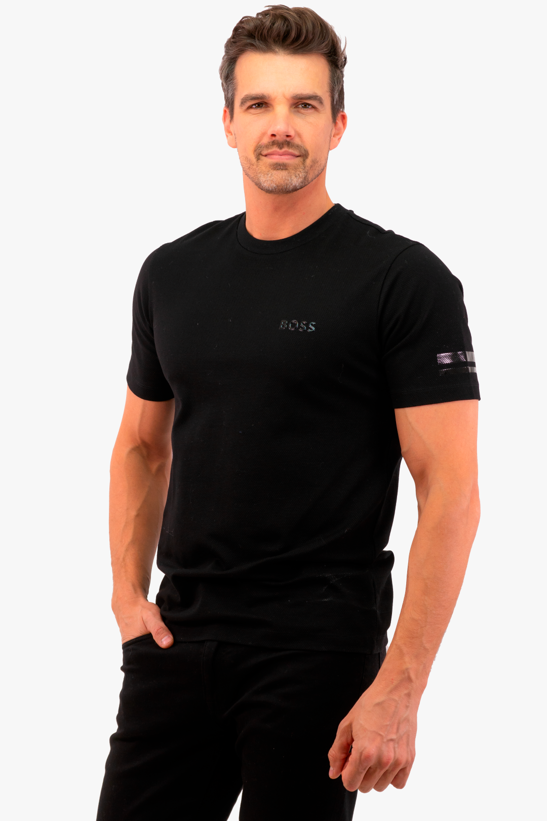 T-Shirt Hugo Boss de couleur Noir