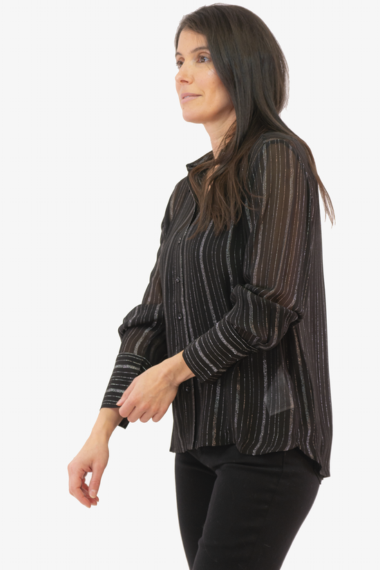 Load image into Gallery viewer, Blouse Leatrix Inwear de couleur Noir
