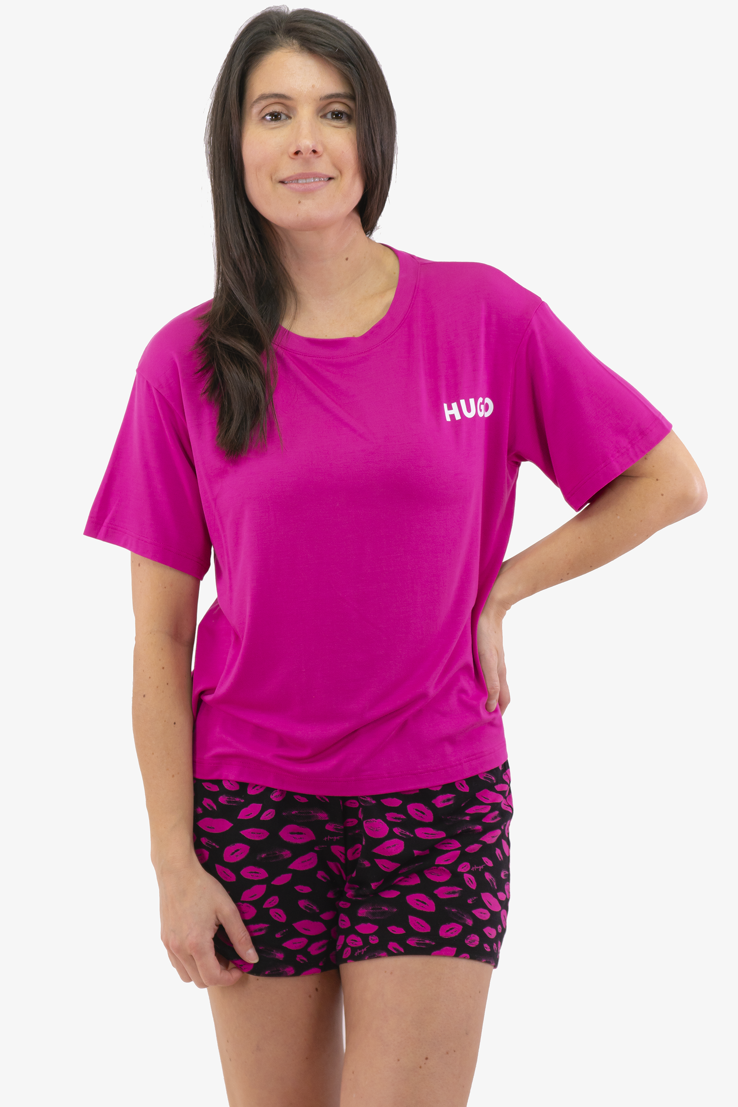 T-Shirt Unite Hugo Boss de couleur Fushia